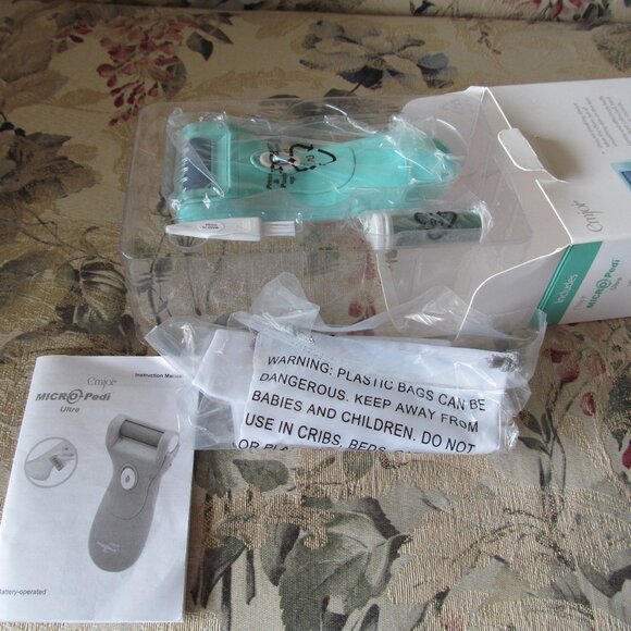 NEW Emjoi Micro-Pedi Ultra Callus Remover 2 Rollers ~ Turquoise Color ~ NIB - Picture 8 of 10